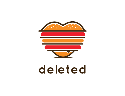 heart shaped burger logo