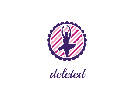 ballerina in 5th ballet position circular logo