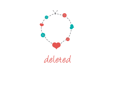 sewing circle with heart button icon