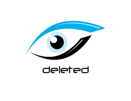 abstract eye with swoosh logo