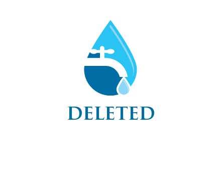 abstract tap in water drop icon