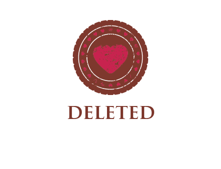 heart inside emblem logo