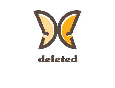 letter D butterfly logo